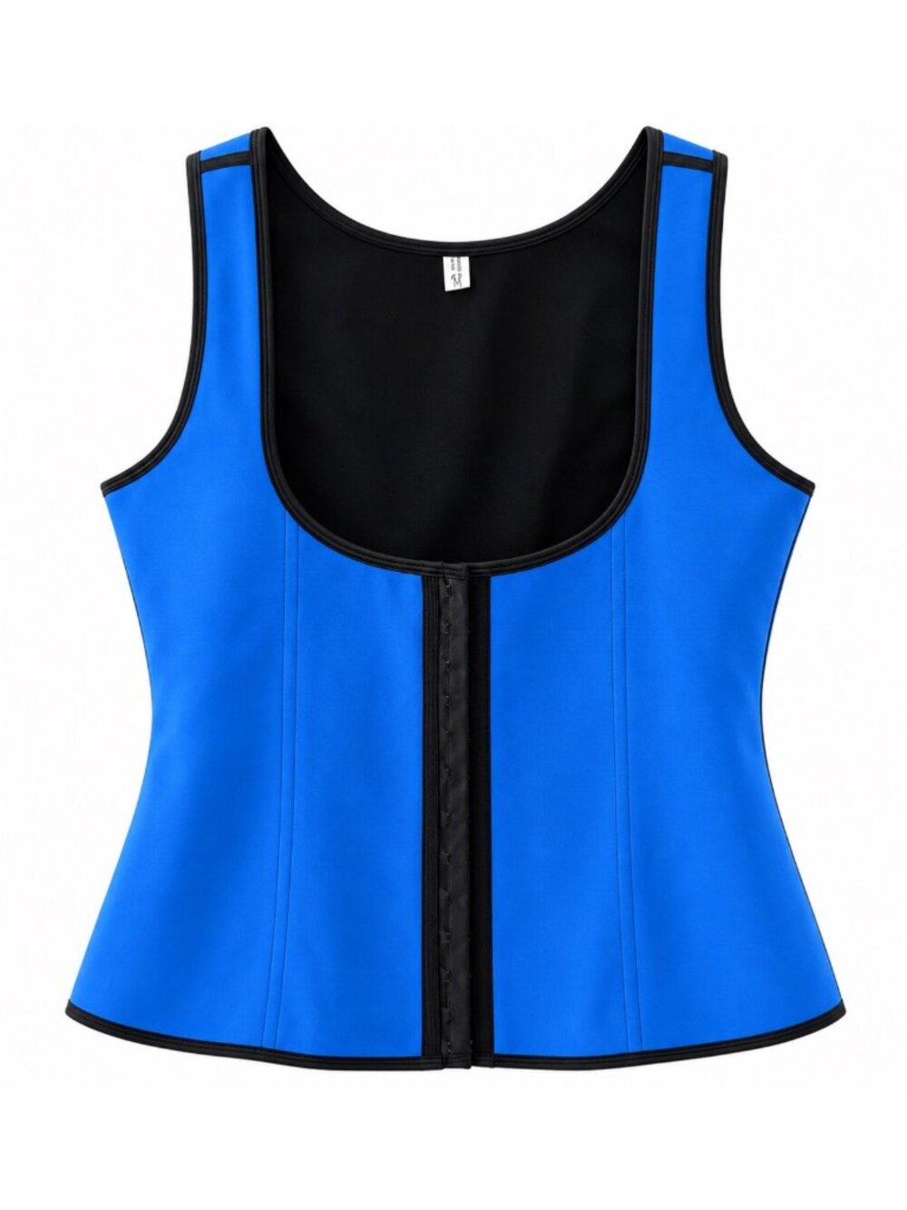 Blue & Black Womens Waist Trainer Vest Neoprene Size 6XL With Front Hook Closure